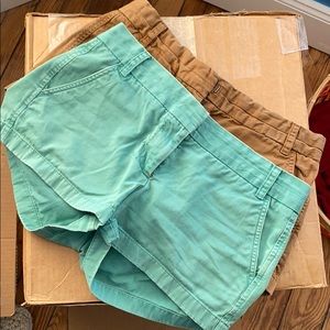 2 pairs J Crew chino shorts